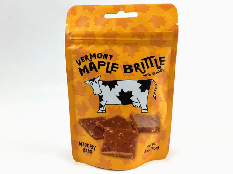 Sweet on Vermont Artisan Confectio Vermont Maple Brittle - Pouch, Vermont Maple Almond Brittle