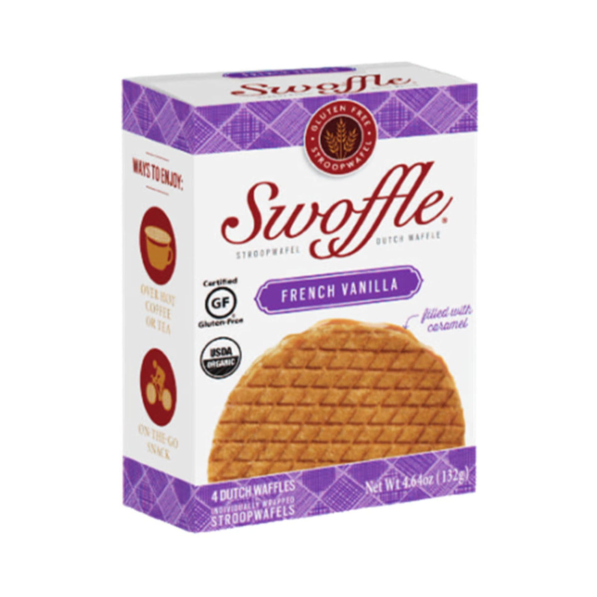 Swoffle Swoffle 4ct Box - French Vanilla Caramel Filled