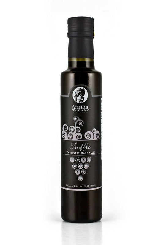 Ariston Specialties truffle infused black balsamic vinegar, 250 ml bottle