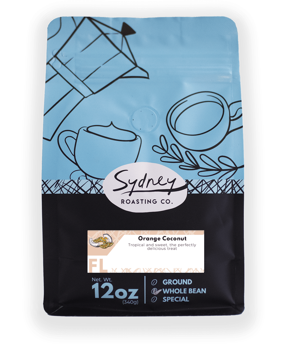 Sydney Roasting Co. Coconut Orange Flavored Coffee