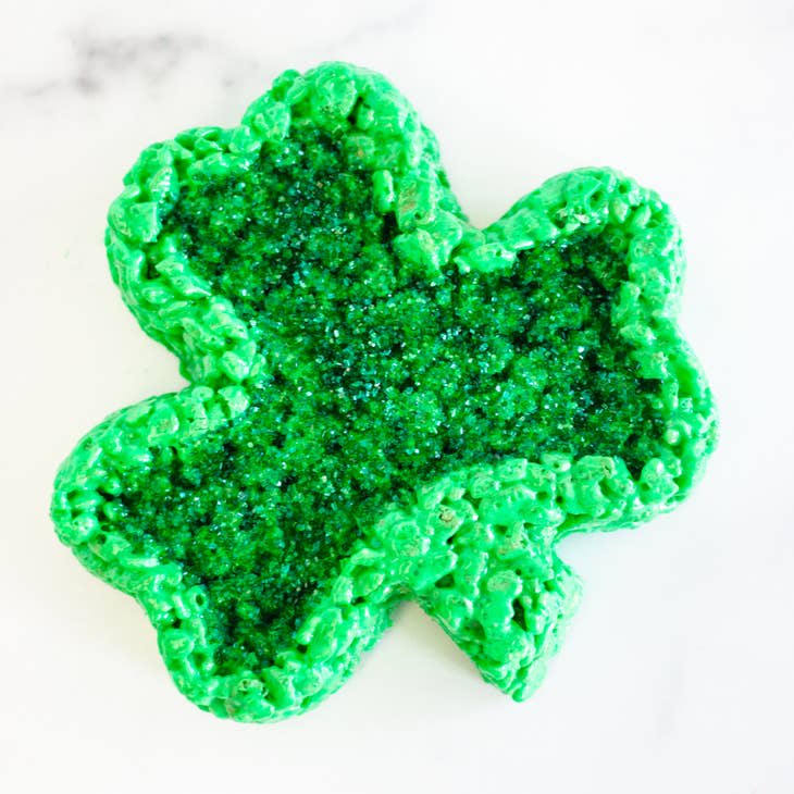 Shamrock Chocolate and Mint Rice Crispie Treats