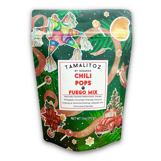 Tamalitoz by Sugarox Tamalitoz Chilipops Christmas Fuego Mix Party Pouch 11oz
