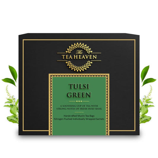 Tea Heaven Tulsi Basil Green Tea - Muslin Tea Bags