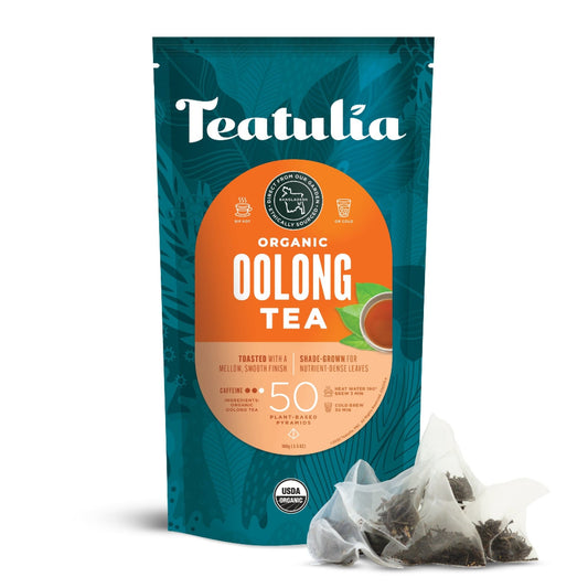 Teatulia Organic Teas Oolong Tea - 50ct, Bulk Premium Pyramid Tea Bags