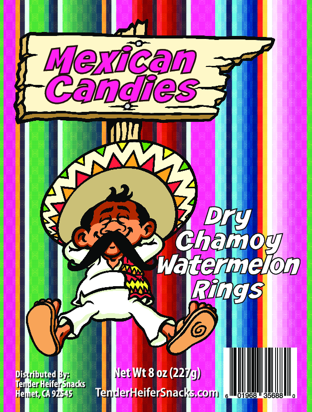 Tender Heifer Snack Co. 8oz Dry Chamoy Mexican Snacks - Gummy Watermelon Rings