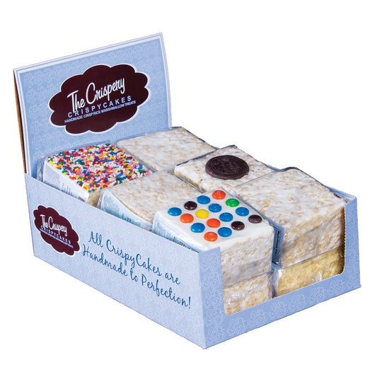 The Crispery 12 Assorted Best Sellers - Confetti, Chocolate Candy Buttons, Rainbow