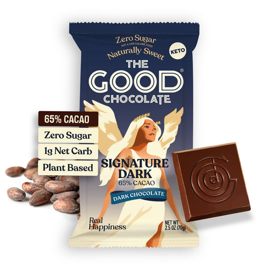 The Good Chocolate 65% Dark Chocolate Zero Sugar - 2.5 oz Bars