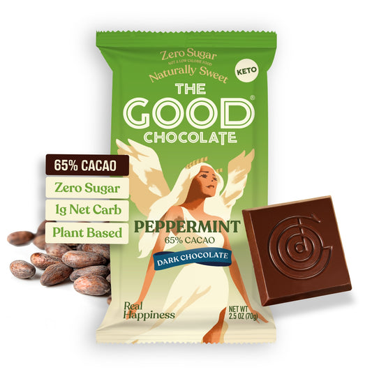 The Good Chocolate Mint Chocolate Zero Sugar - 2.5 oz Bars