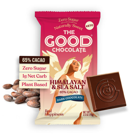 The Good Chocolate Himalayan Salt Chocolate Zero Sugar - 2.5 oz Bars