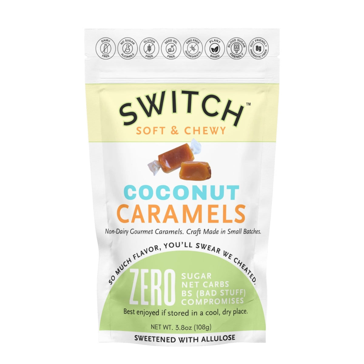 The Scrummy Sweets Co SWITCH® Coconut Caramels (Zero Sugar, Keto Certified)