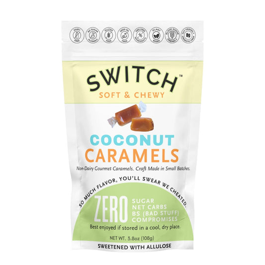 The Scrummy Sweets Co SWITCH® Coconut Caramels (Zero Sugar, Keto Certified)