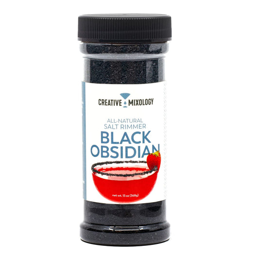 The Spice Lab Black Obsidian Salt Cocktail Rimmer- 13 oz Plastic Jar