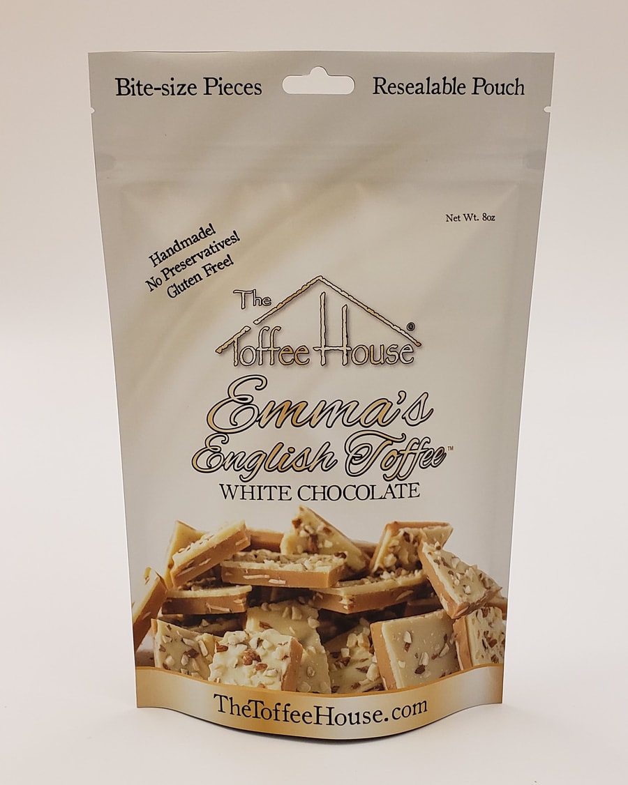 The Toffee House Emma's English Toffee - 8oz, White Chocolate