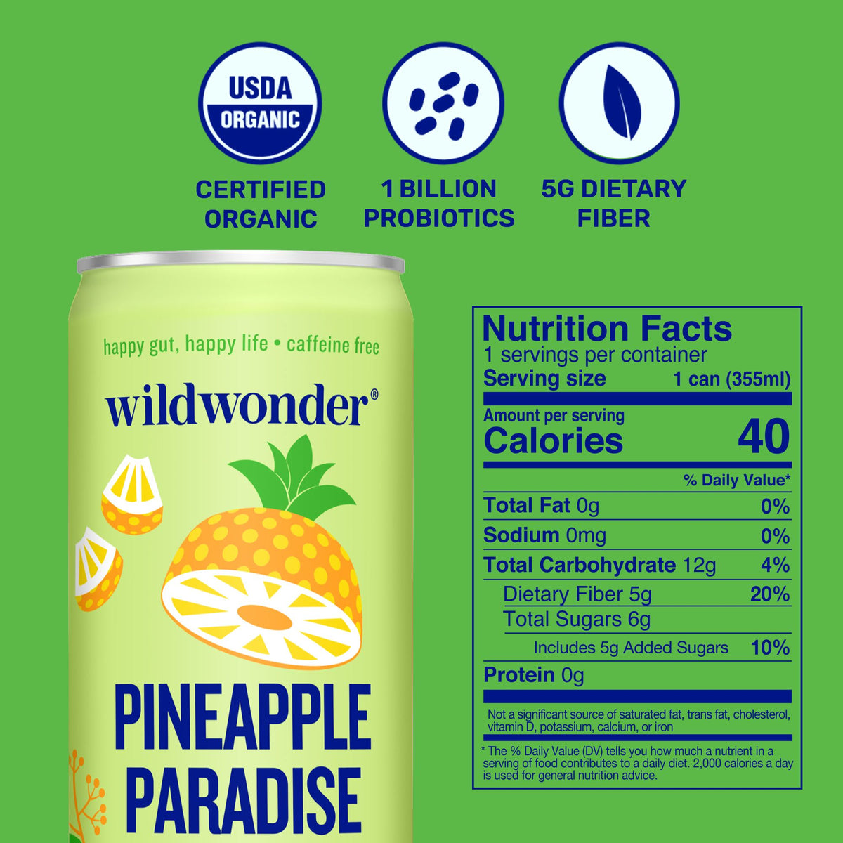 Pineapple Paradise Sparkling Prebiotic + Probiotic Drink PINEAPPLE-PARADISE-1