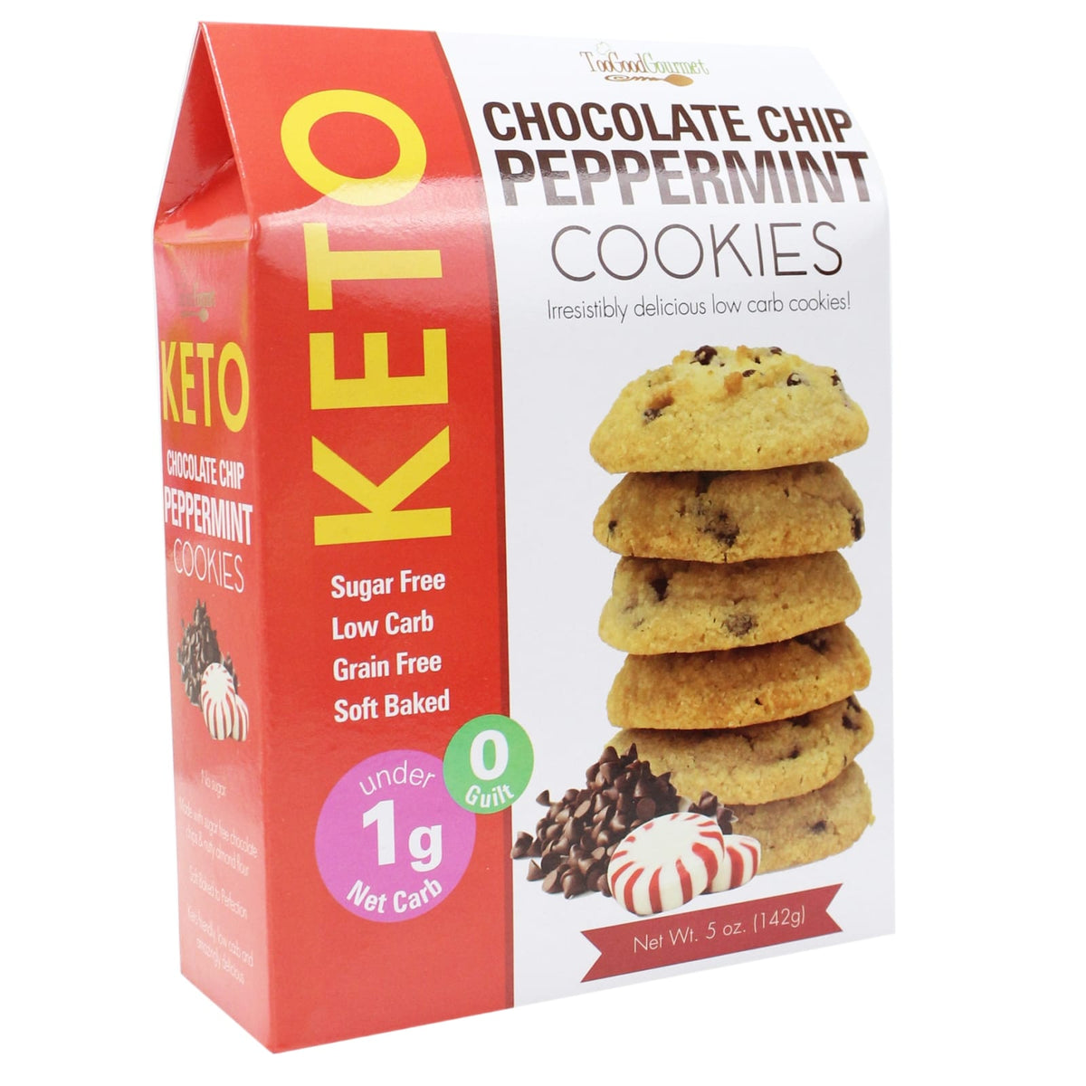 Too Good Gourmet Festive Keto Cookies (5oz) - Keto Chocolate Chip Peppermint