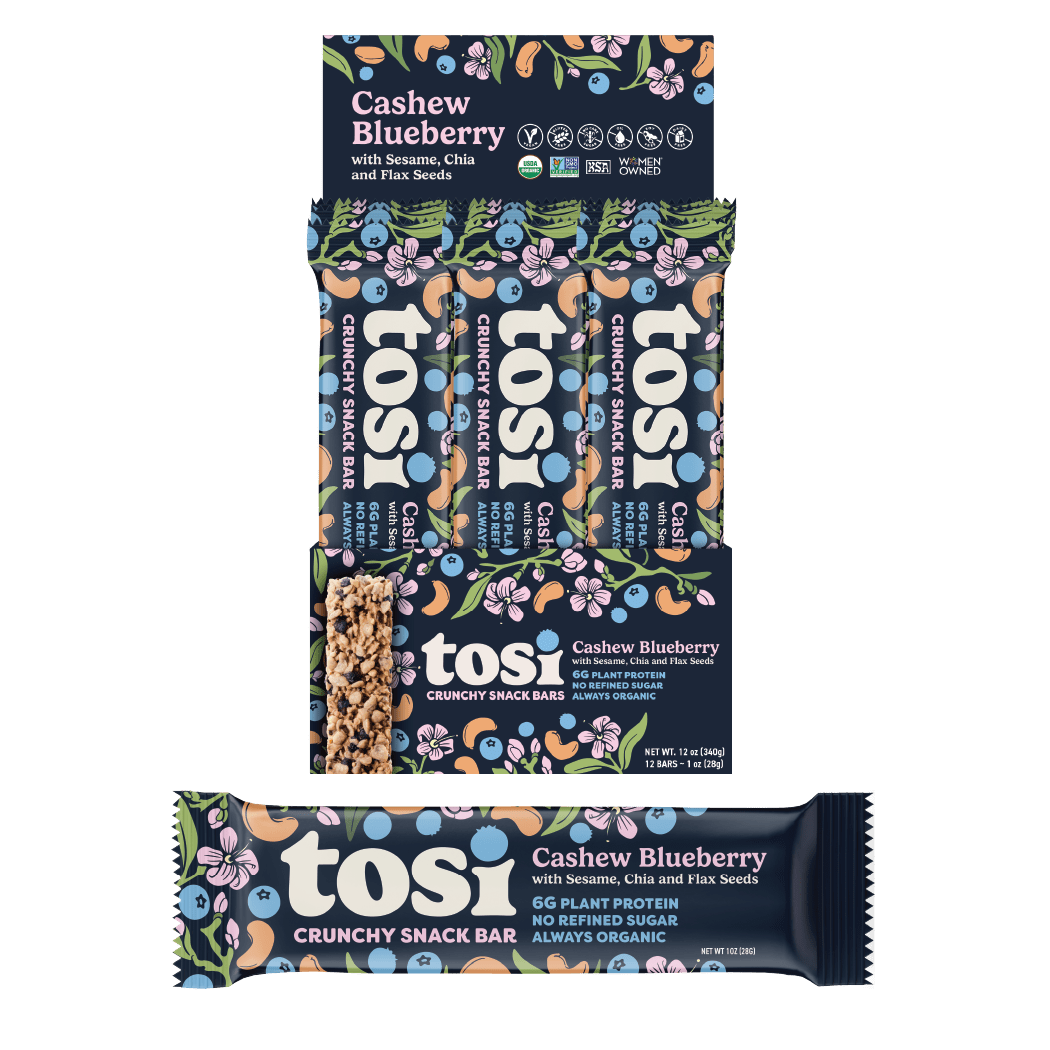 Tosi Cashew Blueberry - Snack Bar 12PK