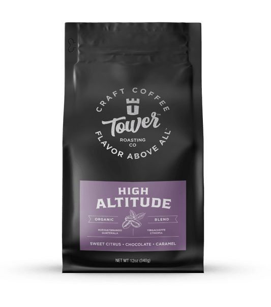 Tower Coffee Co. Tower Roasting Co. - 12oz Whole Bean - Organic Blends - High Altitude