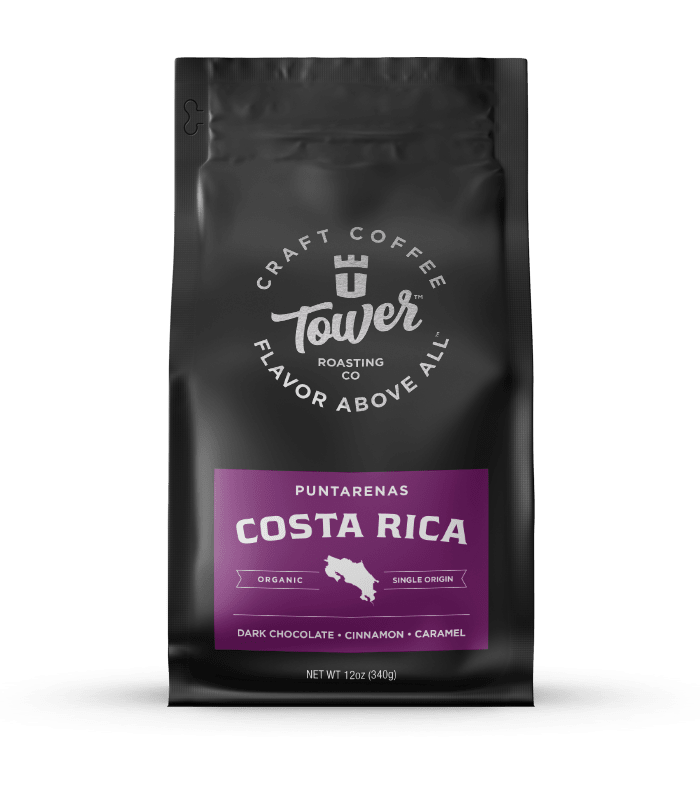 Tower Coffee Co. Tower Roasting Co. - 12oz Whole Bean - Organic Single Origin - Costa R