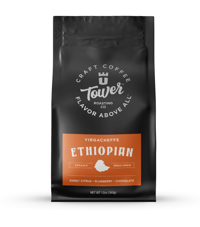 Tower Coffee Co. Tower Roasting Co. - 12oz Whole Bean - Organic Single Origin - Yirgach