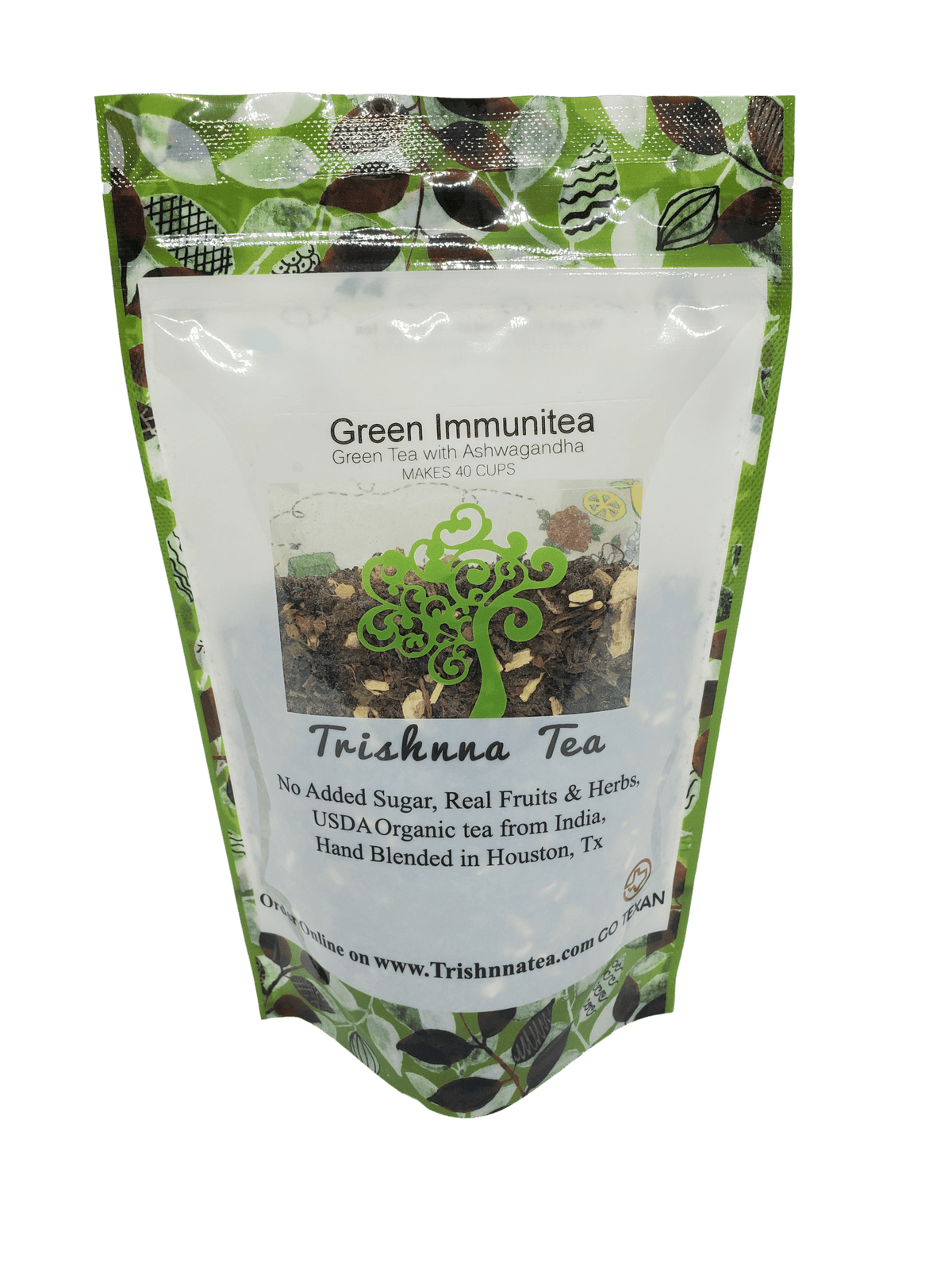 Trishnna Tea Loose Tea - 3 oz, Ashwagandha Ginger Green Tea