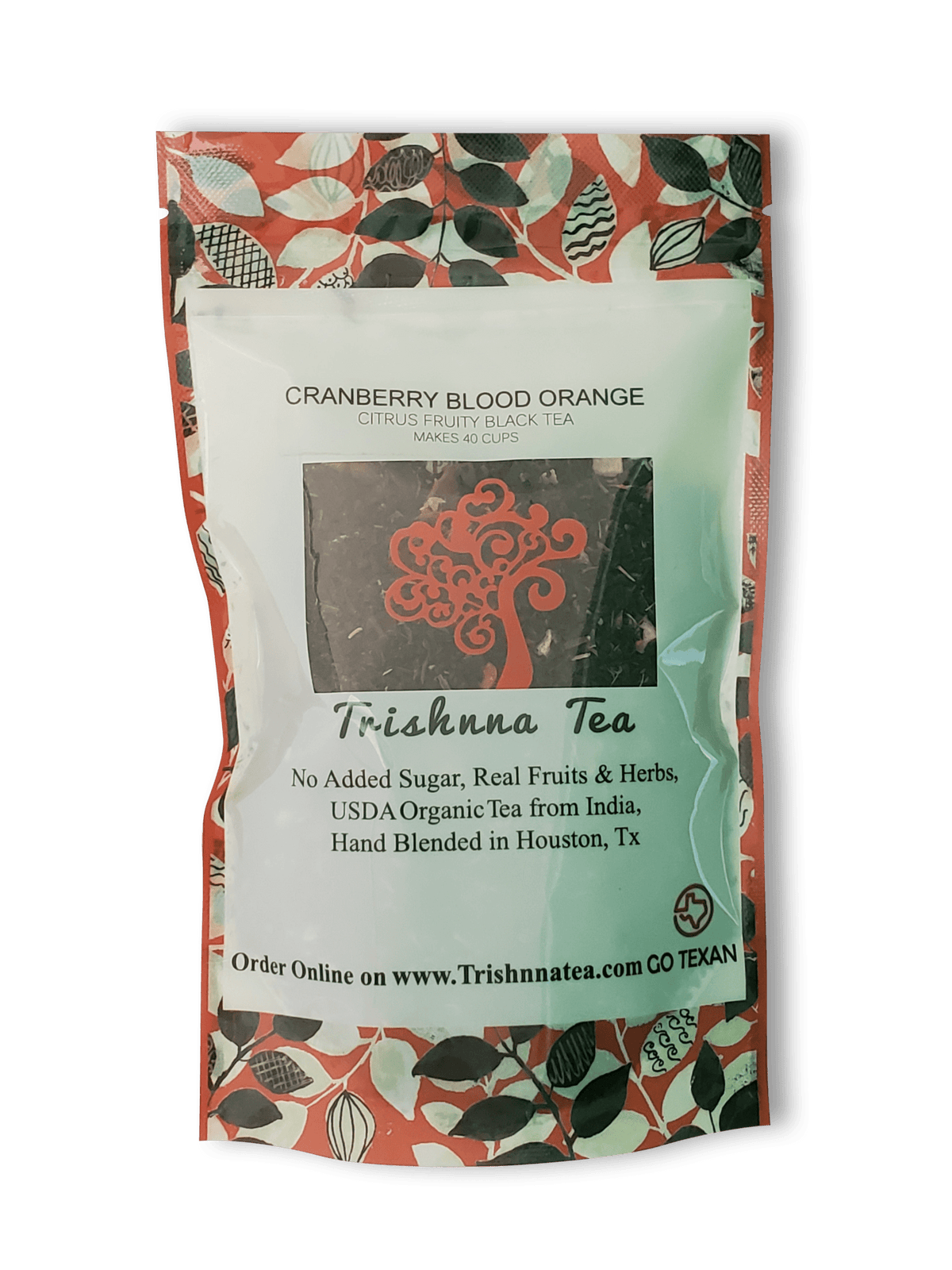 Trishnna Tea Loose Tea - 3 oz, Cranberry Blood Orange Black Tea