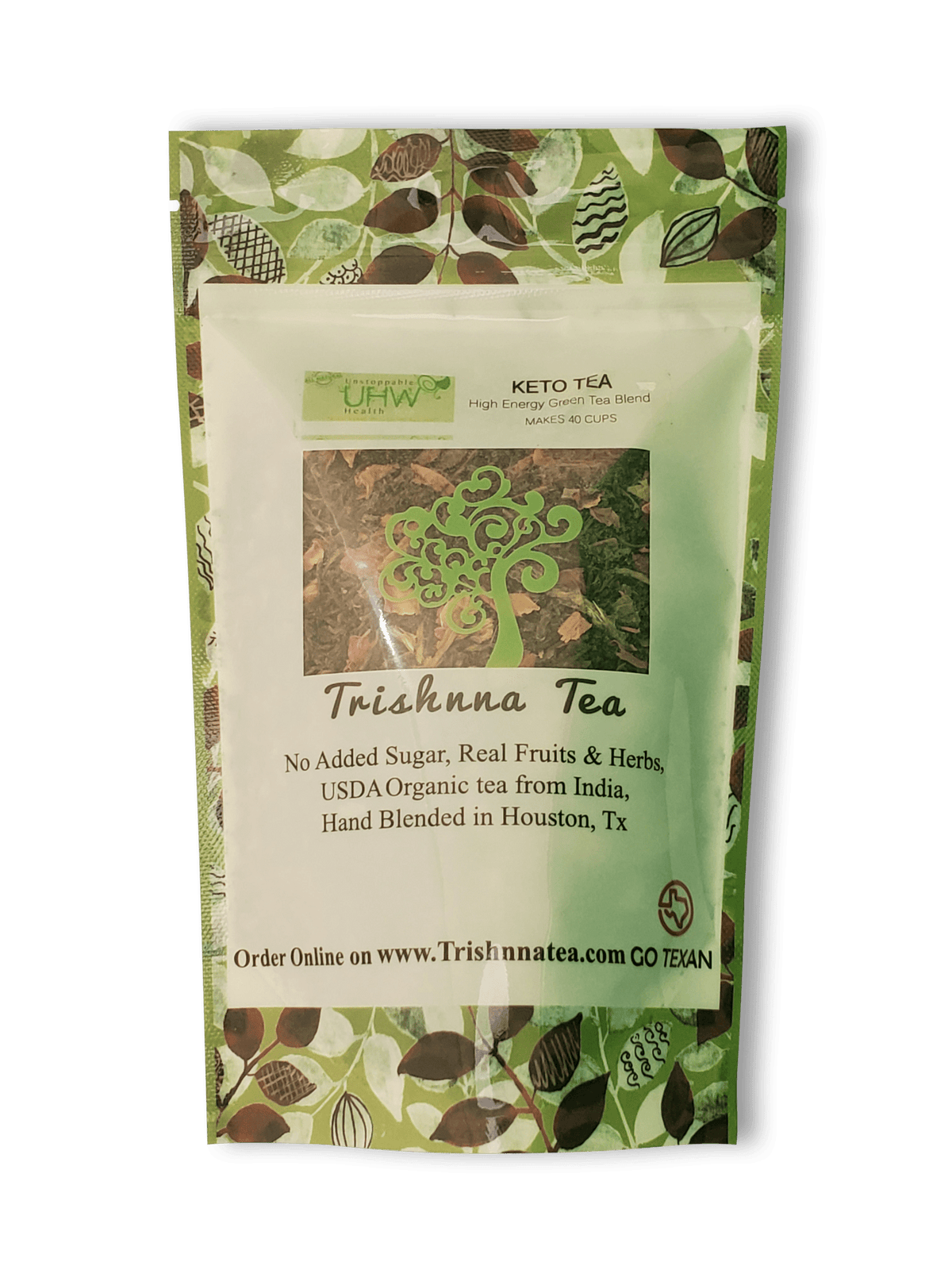 Trishnna Tea Loose Tea - 3 oz, Keto Tea - Unstoppable Health Win High Energy Green