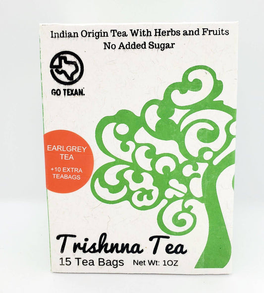 Trishnna Tea Tea Bags - Earl Grey in Pyramid Tea Bags - Black