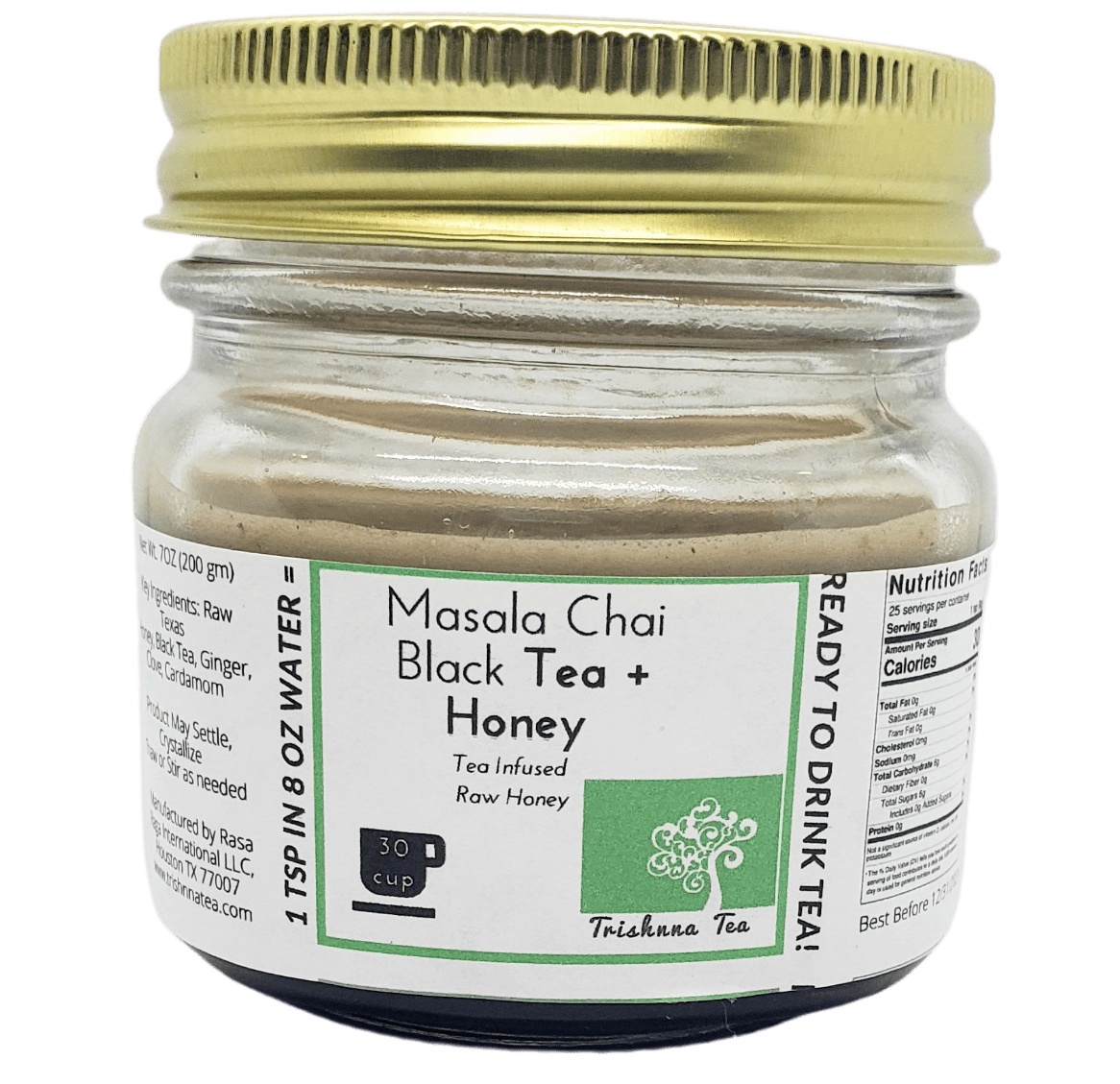 Trishnna Tea Health/Detox Tea - Masala Chai Black Tea Concentrate - Honey Infused T
