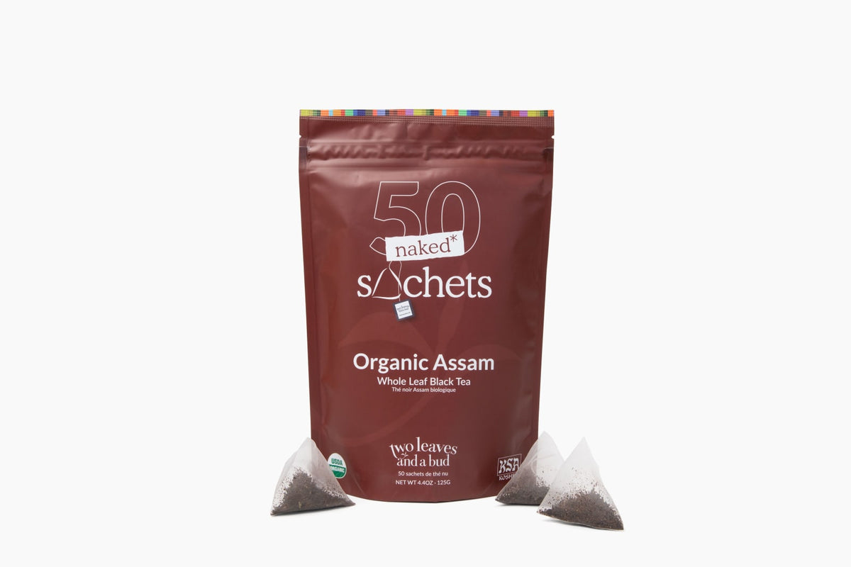 Two Leaves And A Bud 50 Naked Tea Sachets - Organic Assam