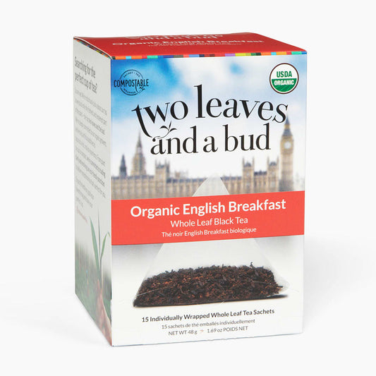 Two Leaves And A Bud Organic English Breakfast Black Tea - 15ct Box