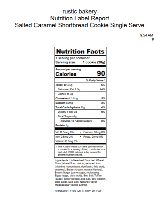 Single Serve Shortbread Cookies 26730-WS
