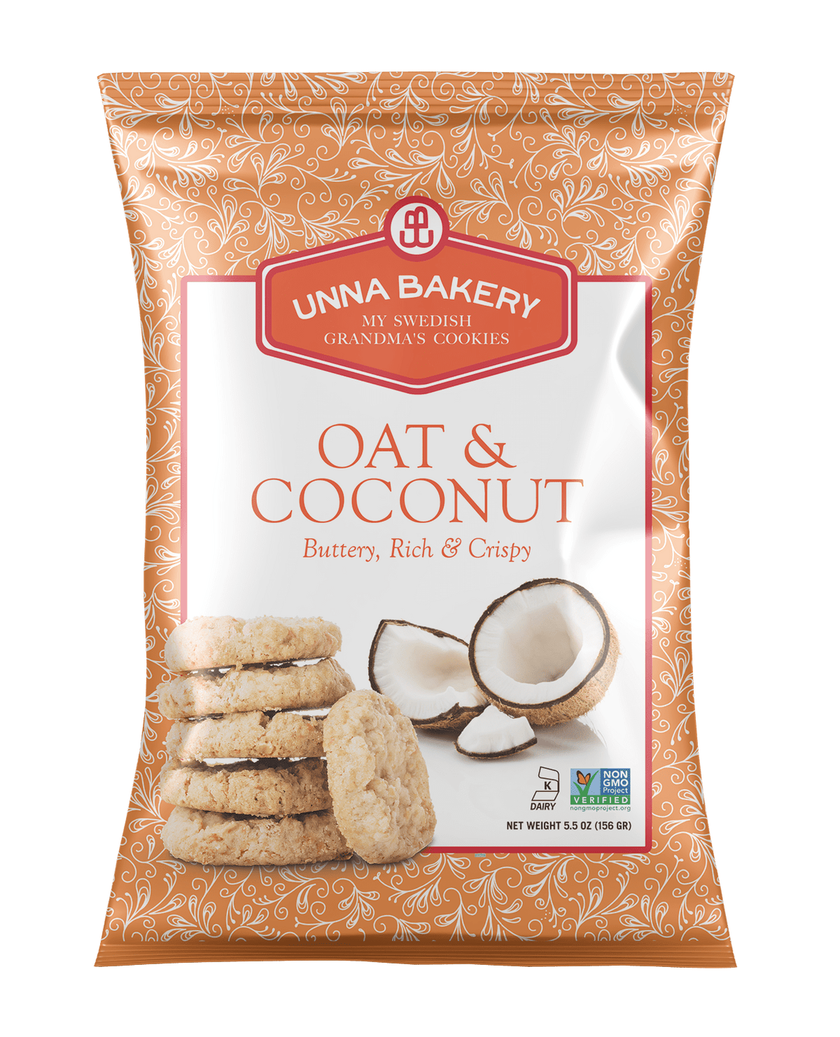 Unna Bakery Cookies - Bag, Coconut Oat