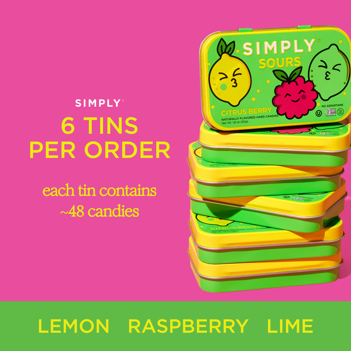 Simply Sours 1.8oz - 6 Pack