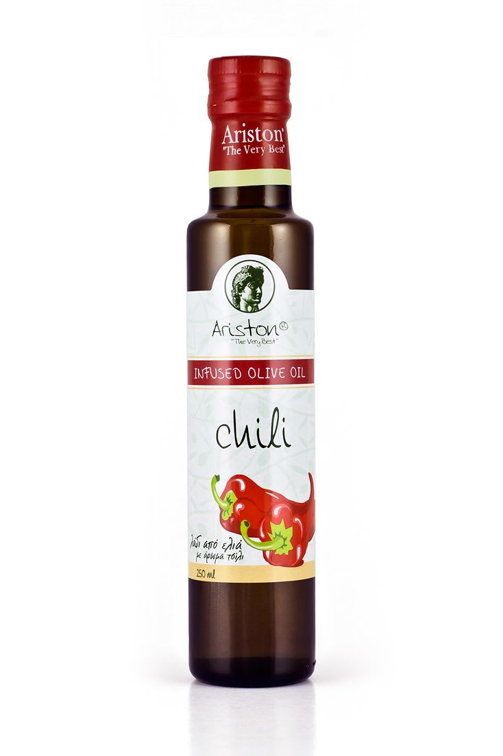 Ariston Specialties savory and spice infused olive oil, 250 ml bottle