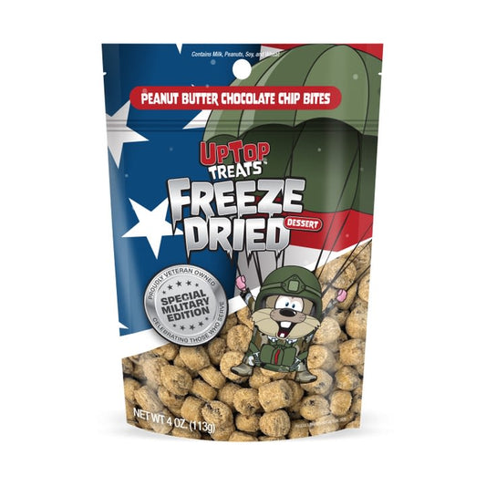 UpTop Treats Peanut Butter Chocolate Chip Bites | Freeze Dried Cookie Dough