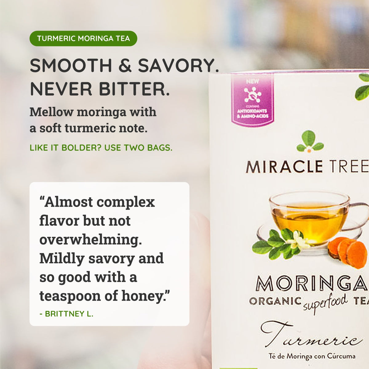 Organic Moringa Herbal Tea, 25Ct MT-TMC-25