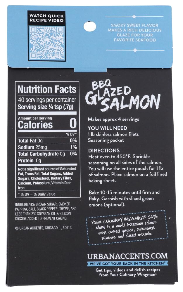 Urban Accents BBQ Glazed Salmon Seasoning Mix — 1 oz