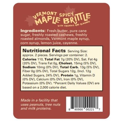Vermont Maple Brittle MBC2W