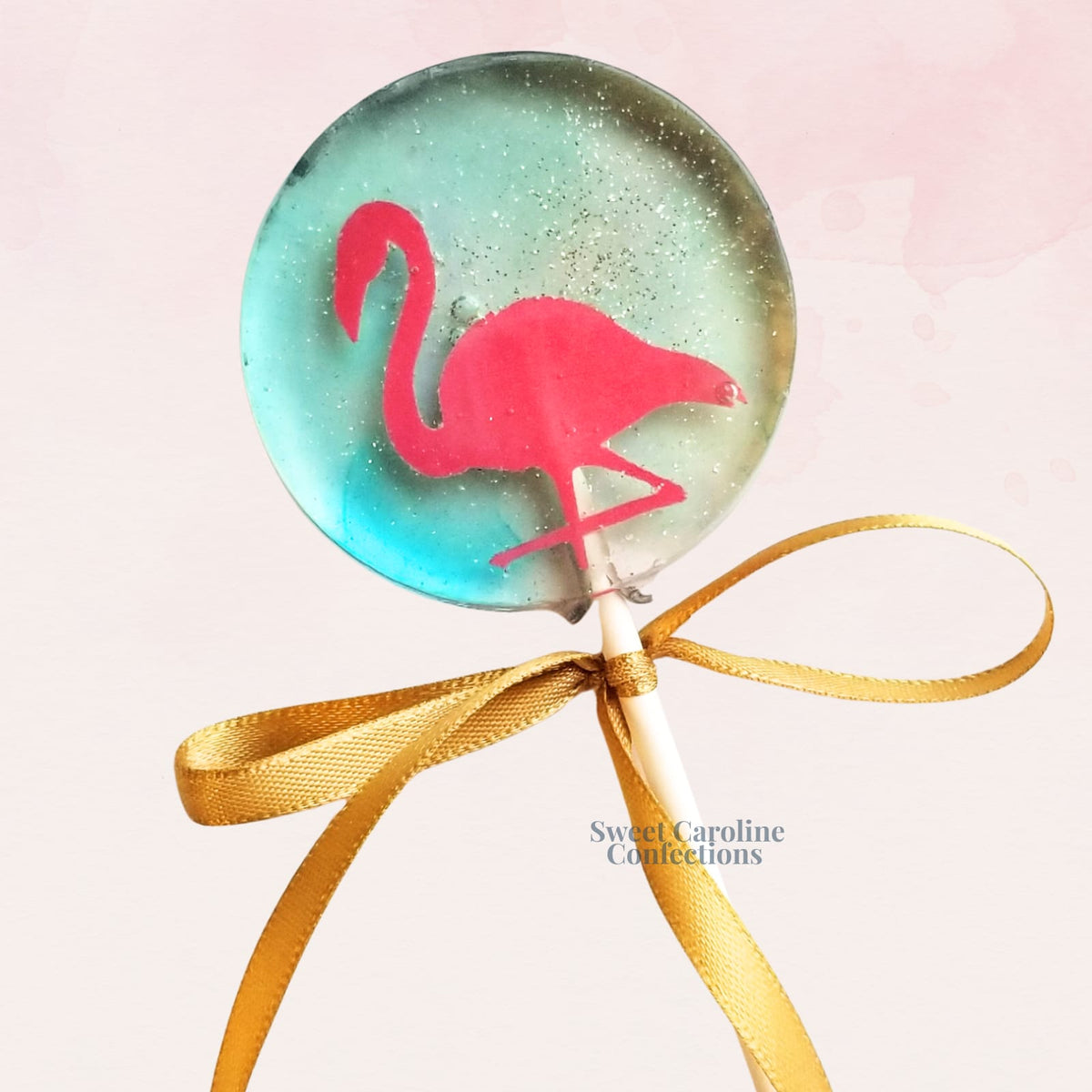 Flamingo Lollipops, Pink Lemonade Flavor, 10/Case -VEGAN 00015