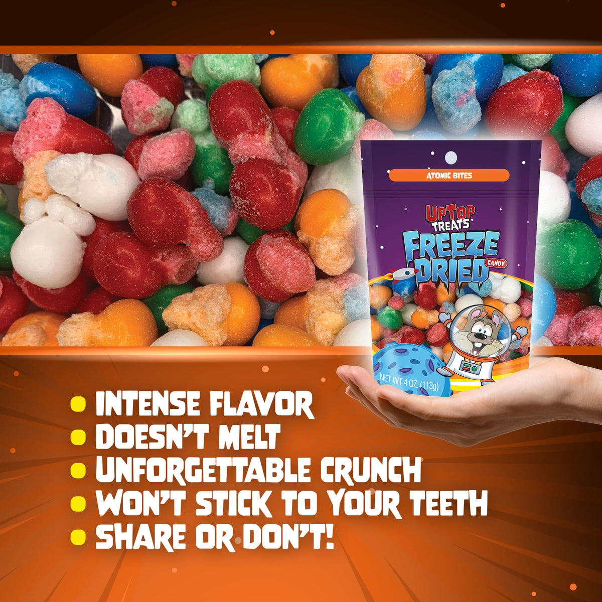Atomic Bites - Freeze Dried Candy UpTop_AirHeads_Bites