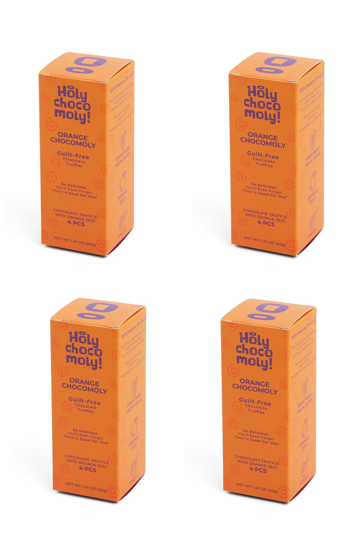 Max Chocolate Truffle Box - 4ct Boxes HC-US-MAX-4PA-ORA-CAS