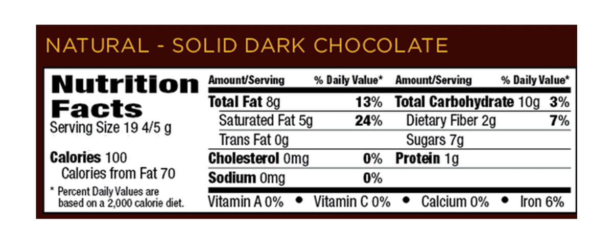Natural Dark Chocolate Mini Bars, 0.7 oz 000