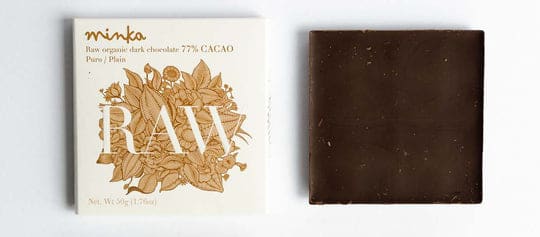 Organic Raw Chocolate Bar - 77% Plain - Raw Collection