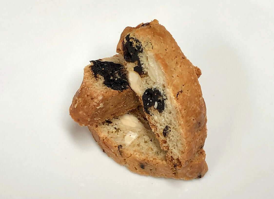 Cherry Almond White Chocolate Biscotti