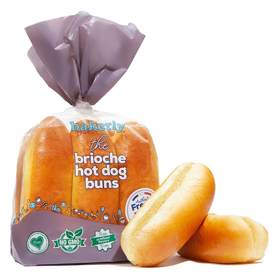 Bakerly Brioche Buns, front of the package