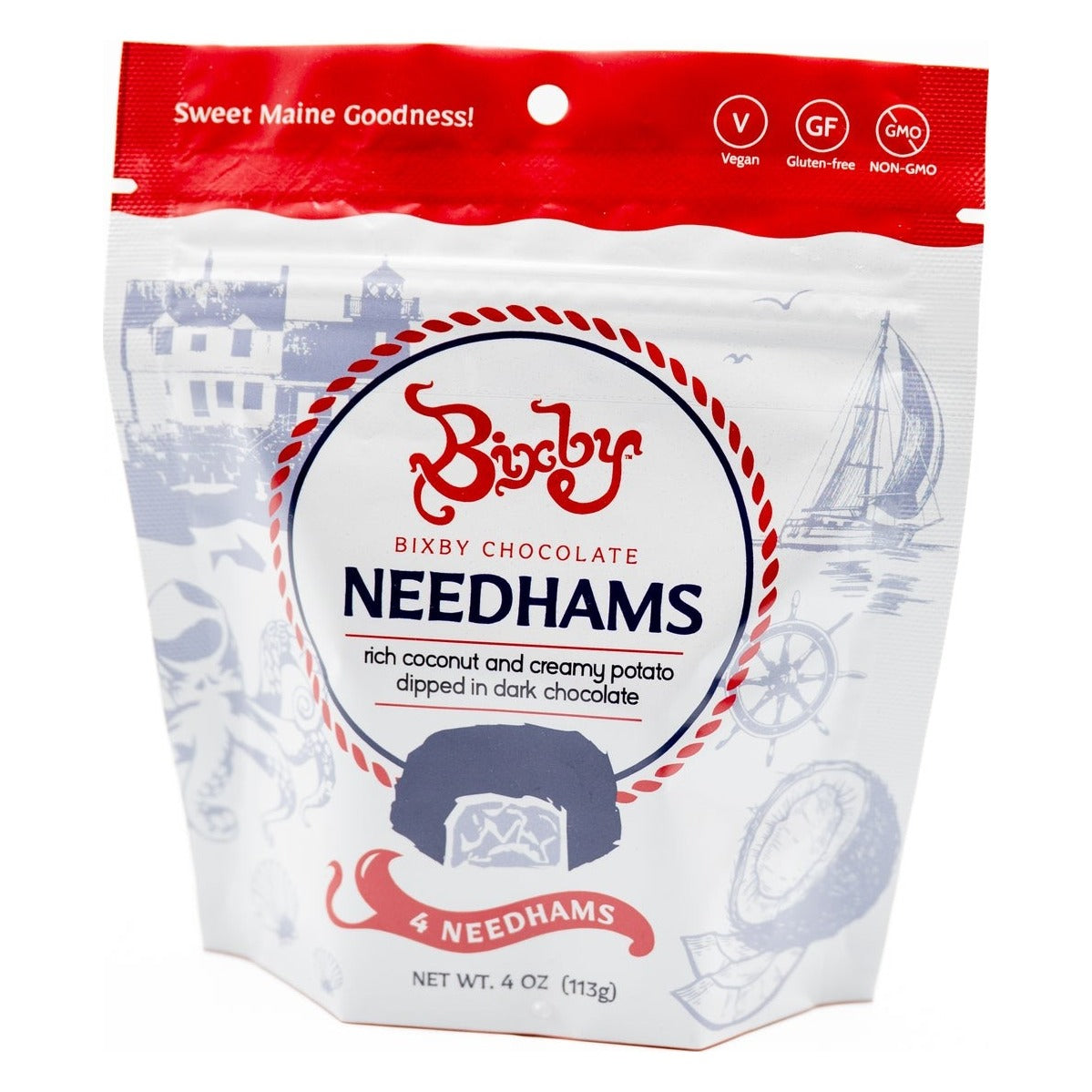 Bixby Chocolate Needhams, front of the package