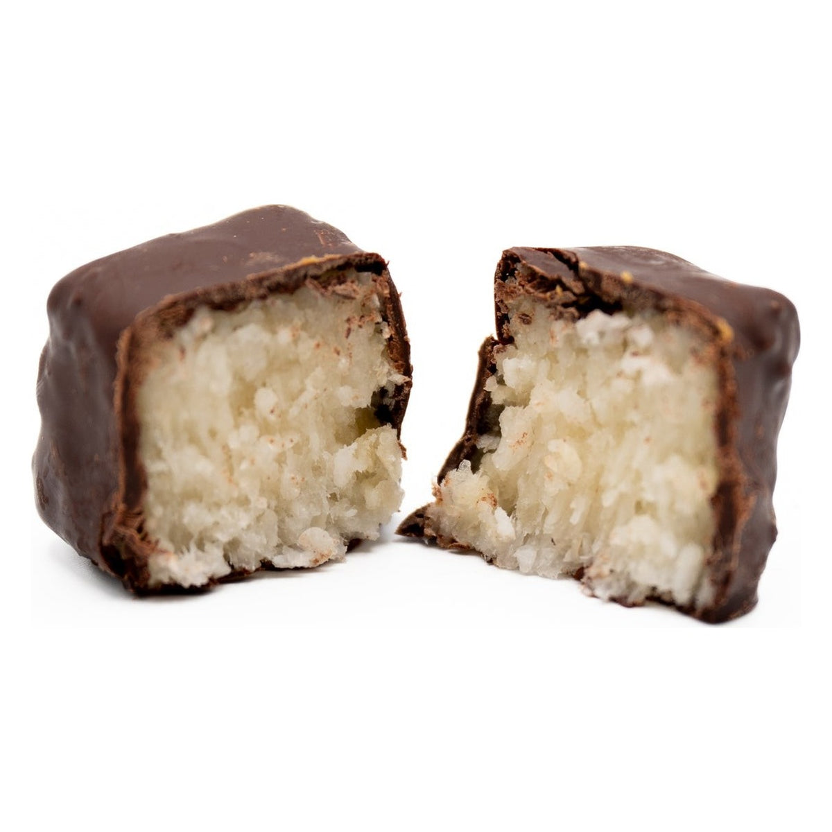 Close-up of Bixby Chocolate Needhams as it comes out of the package
