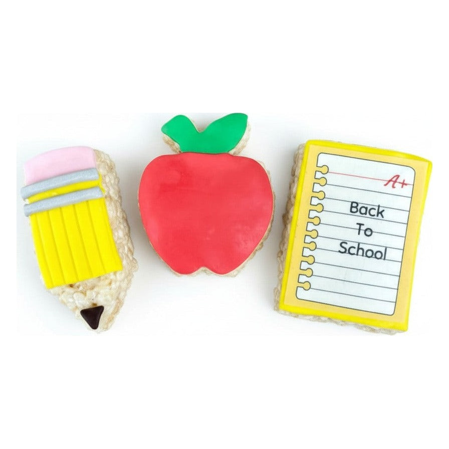 Creative Crispies Co. Back to School Assortment Rice Crispie Treat, front of the package