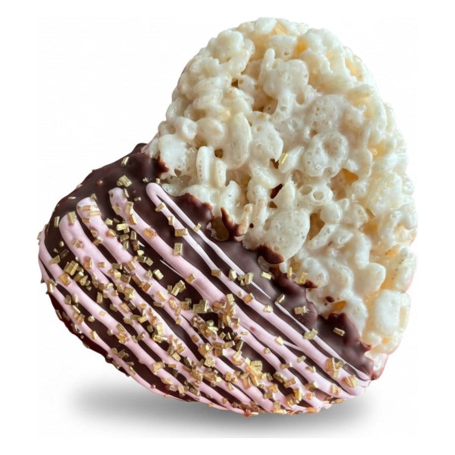 Creative Crispies Co. Chocolate Dipped Heart Rice Crispie Treat, front of the package