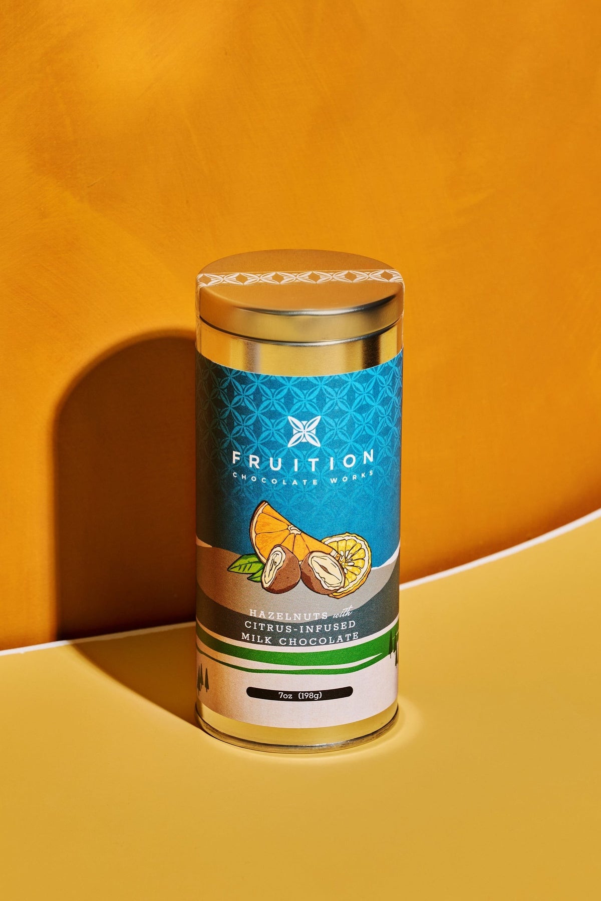Fruition Chocolate Works Hazelnuts with Citrus-Infused Milk Chocolate, front of the package